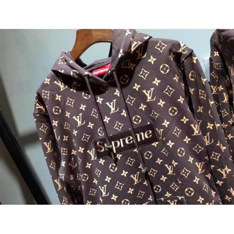 louis vuitton red hoodie supreme|Louis Vuitton supreme jumper.